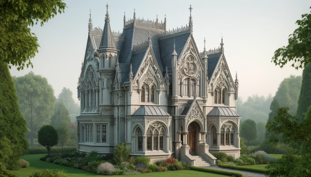 A Detailed Image of a Gothic Revival Home Style Image