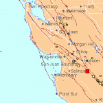 Map of earthquake epicentre