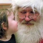 santa Riley Whelan, 2, and Santa