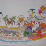 Early drawing of the Cal Poly Float
