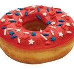 donut Stars and Stripes Donut, available at Dunkin' Donuts