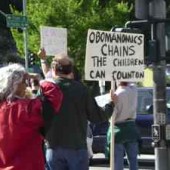 Tea Party Protestors at Downtown Santa Cruz