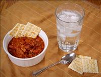 Chili crackers and Water - (CDC/James Gathany) PD