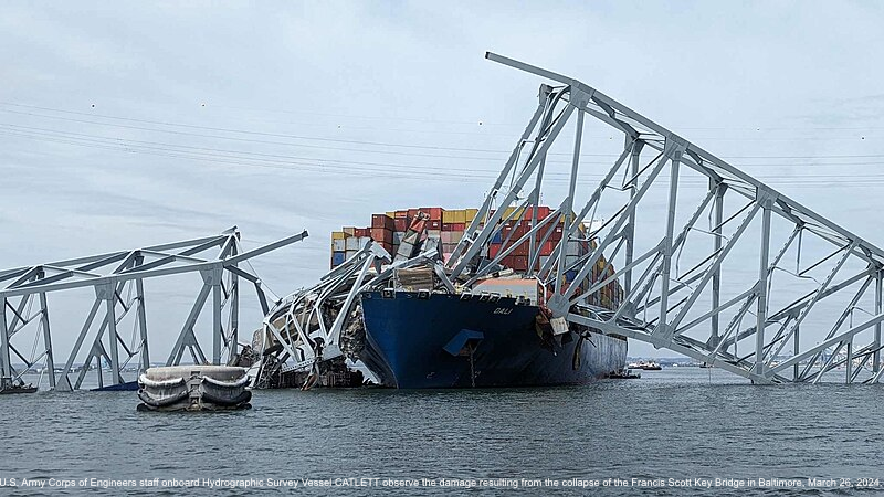 collision between the container ship Dali and the Francis Scott Key Bridge in Baltimore