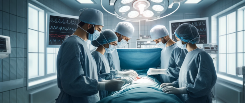 Doctors in an operating room