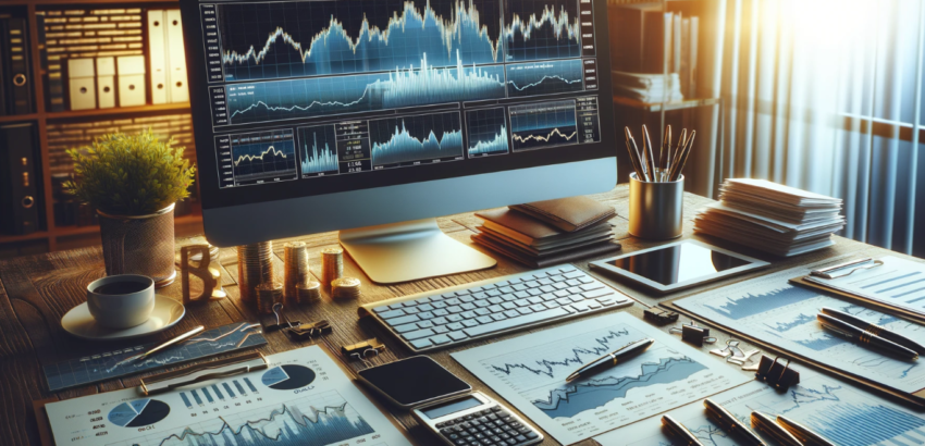 image of an analyst's desk with reports and graphs on commodity prices