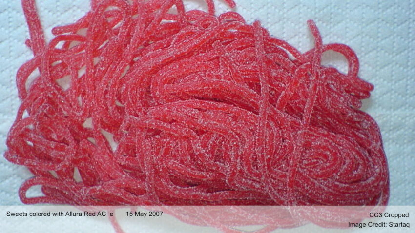 Sweets colored with Allura Red AC 15 May 2007