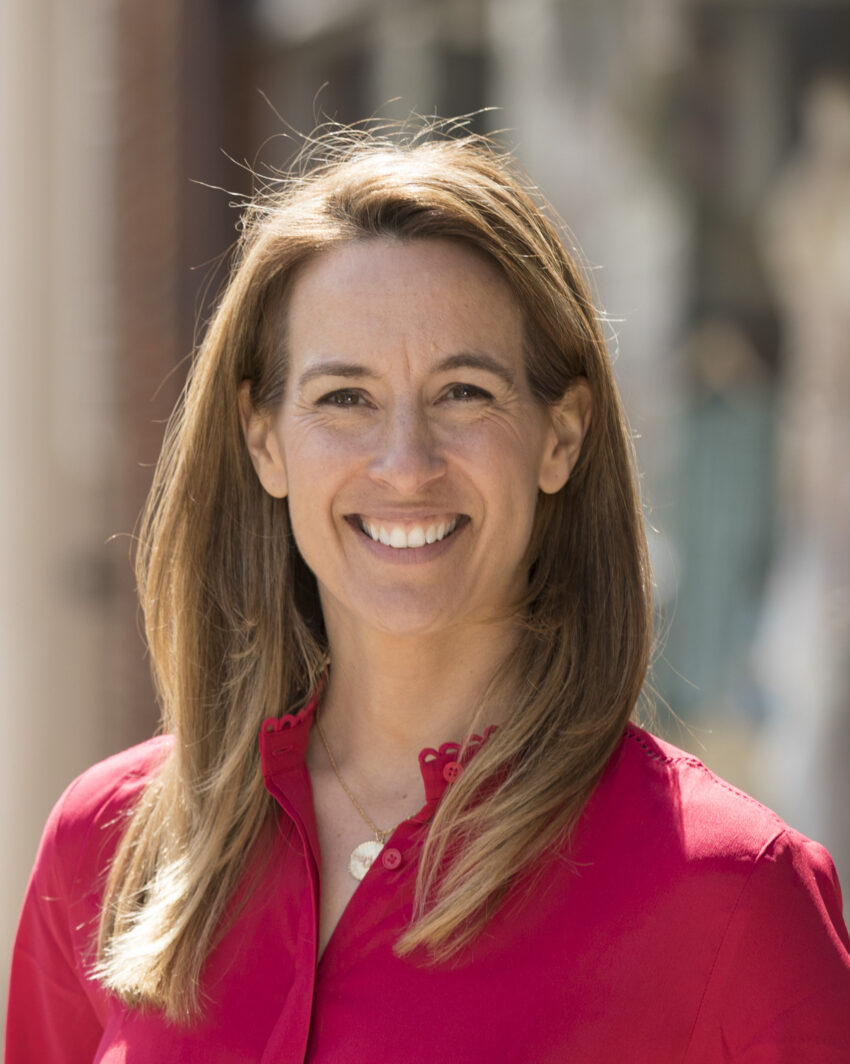 Mikie Sherrill standing in New Jersey's 11th district.