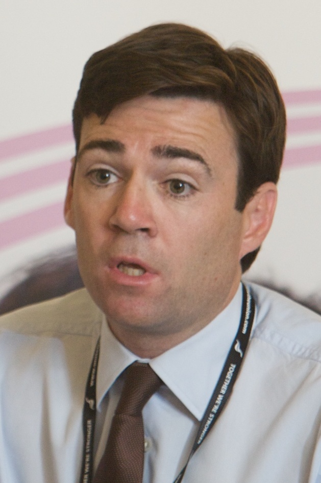 Andrew Burnham, British politician and Secretary of State for Health, speaking during the Health Hotel session "One in three: Tackling cancer is an election issue" at the Hilton Metropole, Brighton, during the Labour Party Conference 2009.