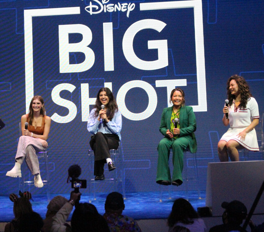 Cast members of the television series Big Shot appearing at D23 Expo 2022. Photographed by user Coolcaesar on September 10, 2022.