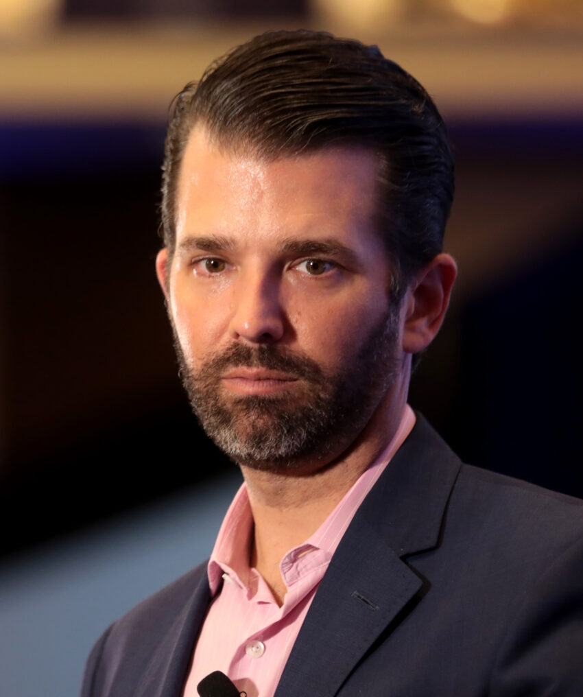 Donald Trump, Jr. speaking with attendees at the 2019 Teen Student Action Summit hosted by Turning Point USA at the Marriott Marquis in Washington, D.C. Please attribute to Gage Skidmore if used elsewhere.