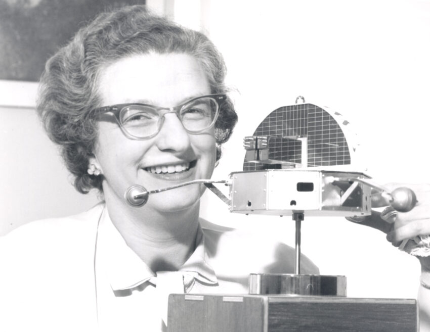 Dr. Nancy Roman, one of the nations top scientists in the space program, is shown with a model of the Orbiting Solar Observatory (OSO). Dr. Nancy Roman received her PhD in astronomy from the University of Chicago in 1949. In 1959, Dr. Roman joined NASA and in 1960 served as Chief of the Astronomy and Relativity Programs in the Office of Space Science. She was very influential in creating satellites such as the Cosmic Background Explorer (COBE) and the Hubble Space Telescope (HST). She retired from NASA in 1979, but continued working as a contractor at the Goddard Space Flight Center. Throughout her career, Dr. Roman was a spokesperson and advocate of women in the sciences.