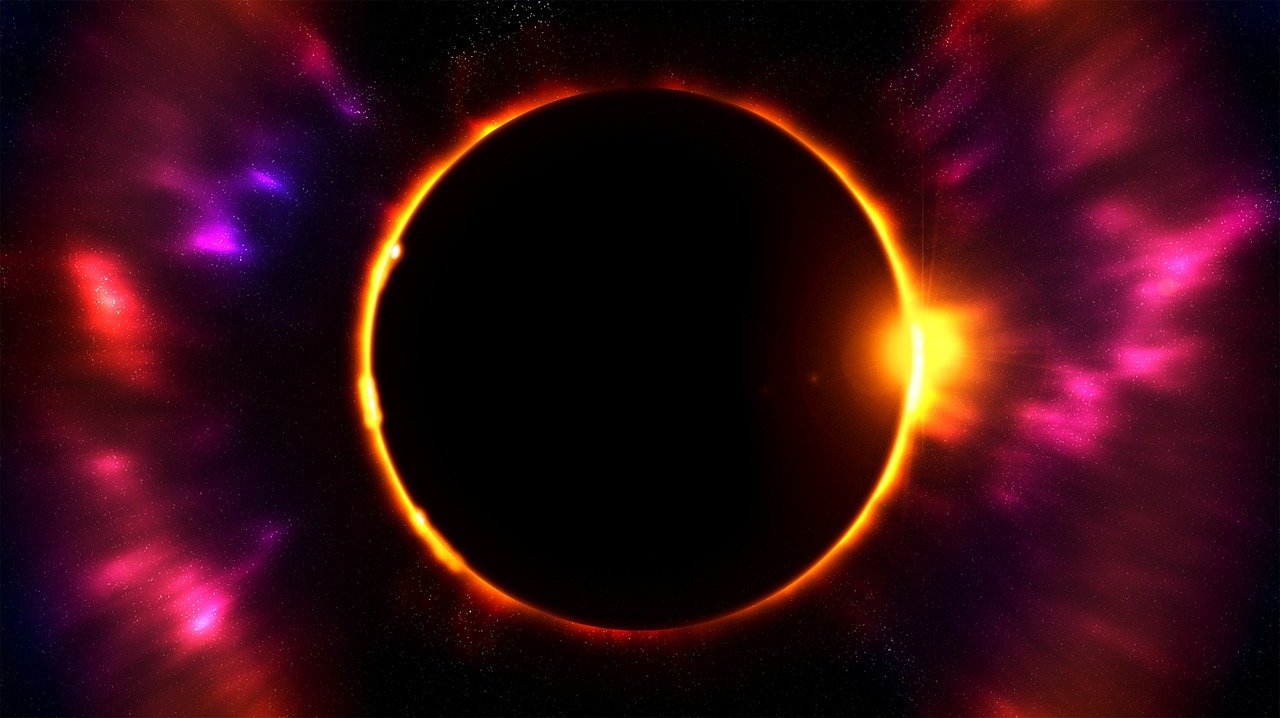 eclipse, fantasy, sun, solar, universe