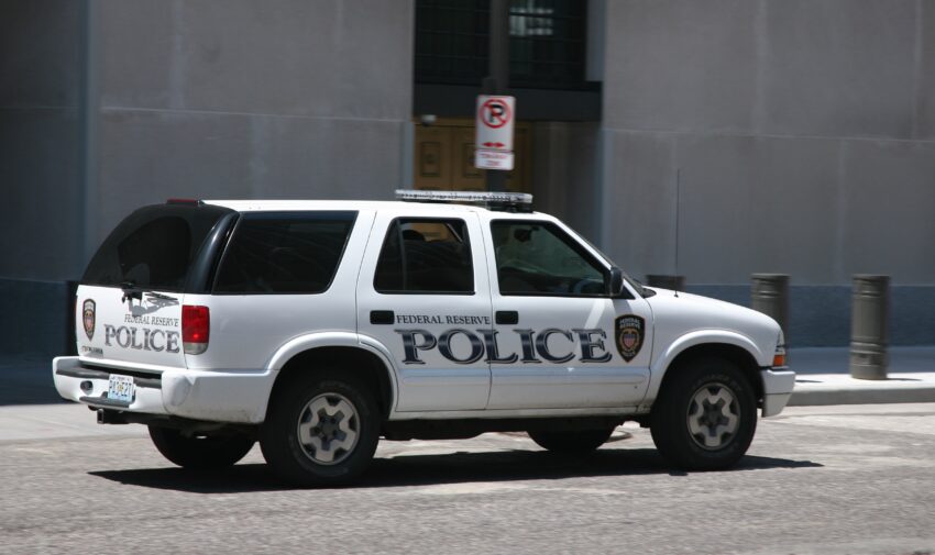 Federal reserve police car, St. Louis, MO
