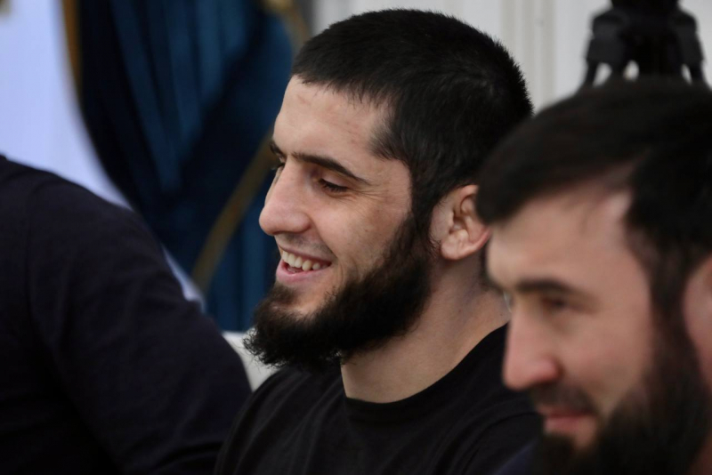 Islam Makhachev in 2023, after first Volkanovski win (UFC 284)