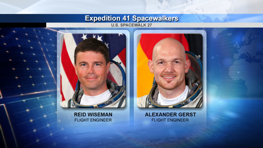 U.S. Spacewalk #27 spacewalkers Reid Wiseman and Alexander Gerst