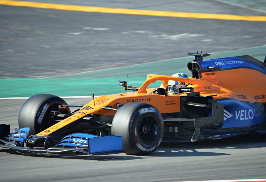 Lando Norris driving the McLaren MCL35 during the 2020 pre-season test.