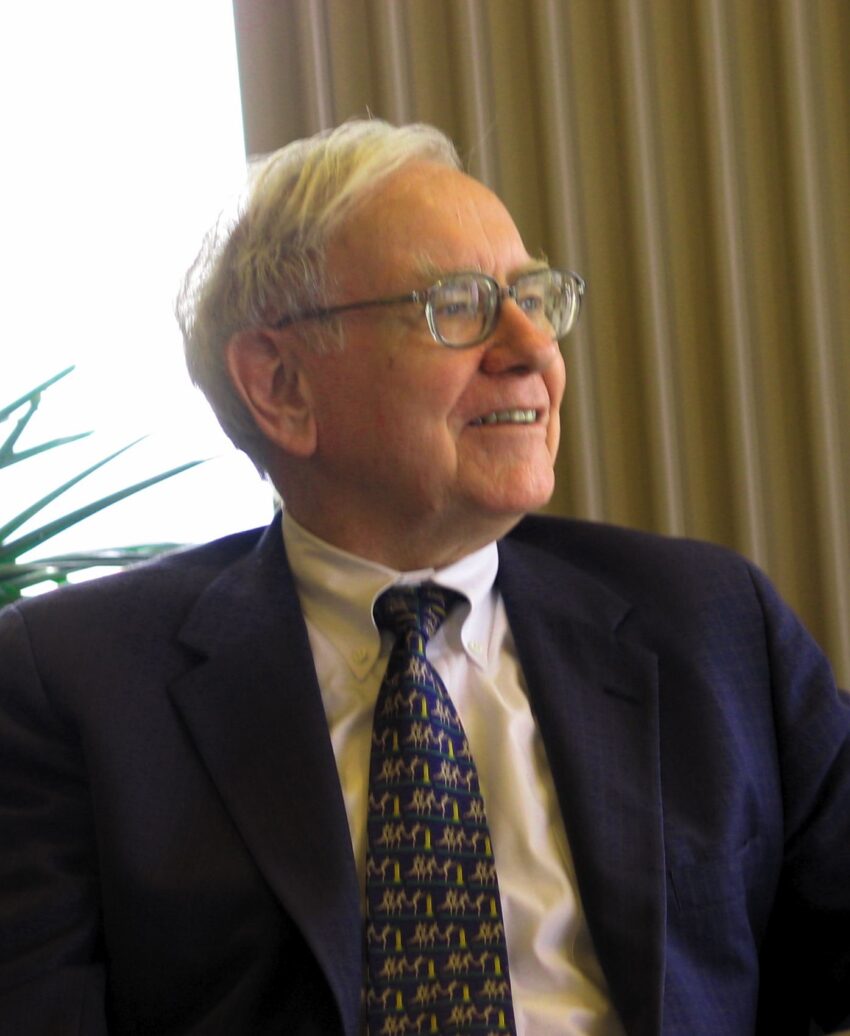 Warren Buffett speaking to a group of students from the University of Kansas School of Business