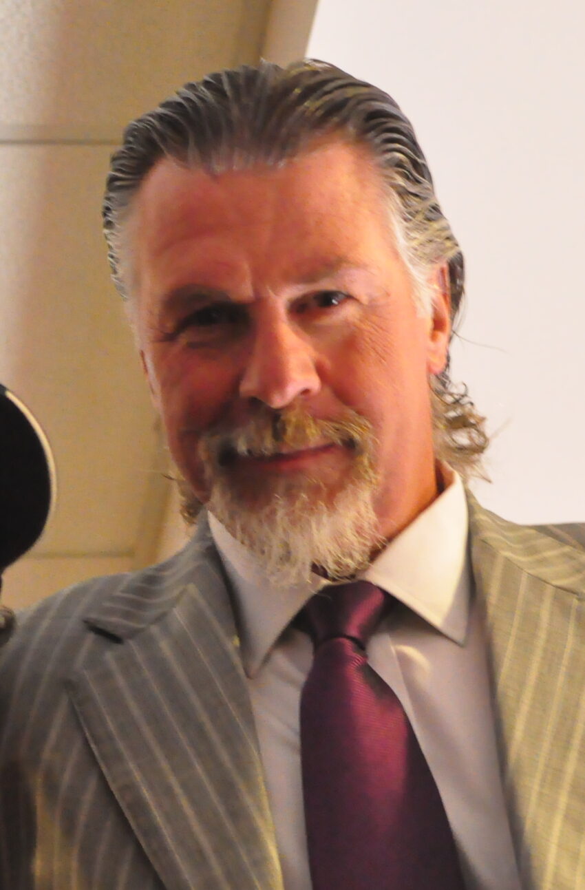Barry Melrose pictured at game 6 of the 2010 Stanley Cup finals, Philadelphia, PA.