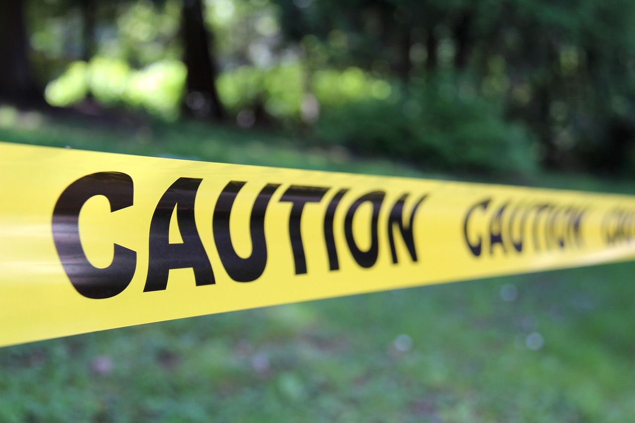 caution, hazard, stop, grass, outdoor