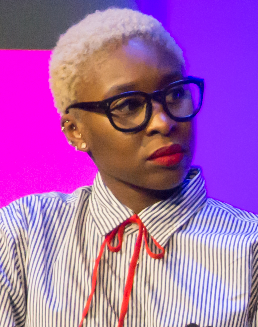 Time's Up event at the 2018 Tribeca Film Festival (Tribeca Talks: Time's Up). A series of talks/performances about Time's Up/sexual harassment. Cynthia Erivo during the Reclaiming the Narrative panel.