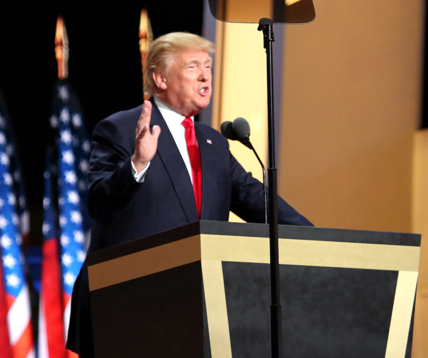 Trump promised to bring sweeping political change, to create wealth, and to make America safe again in a speech that excited delegates on the fourth and final day of the convention. (A. Shaker/VOA)
