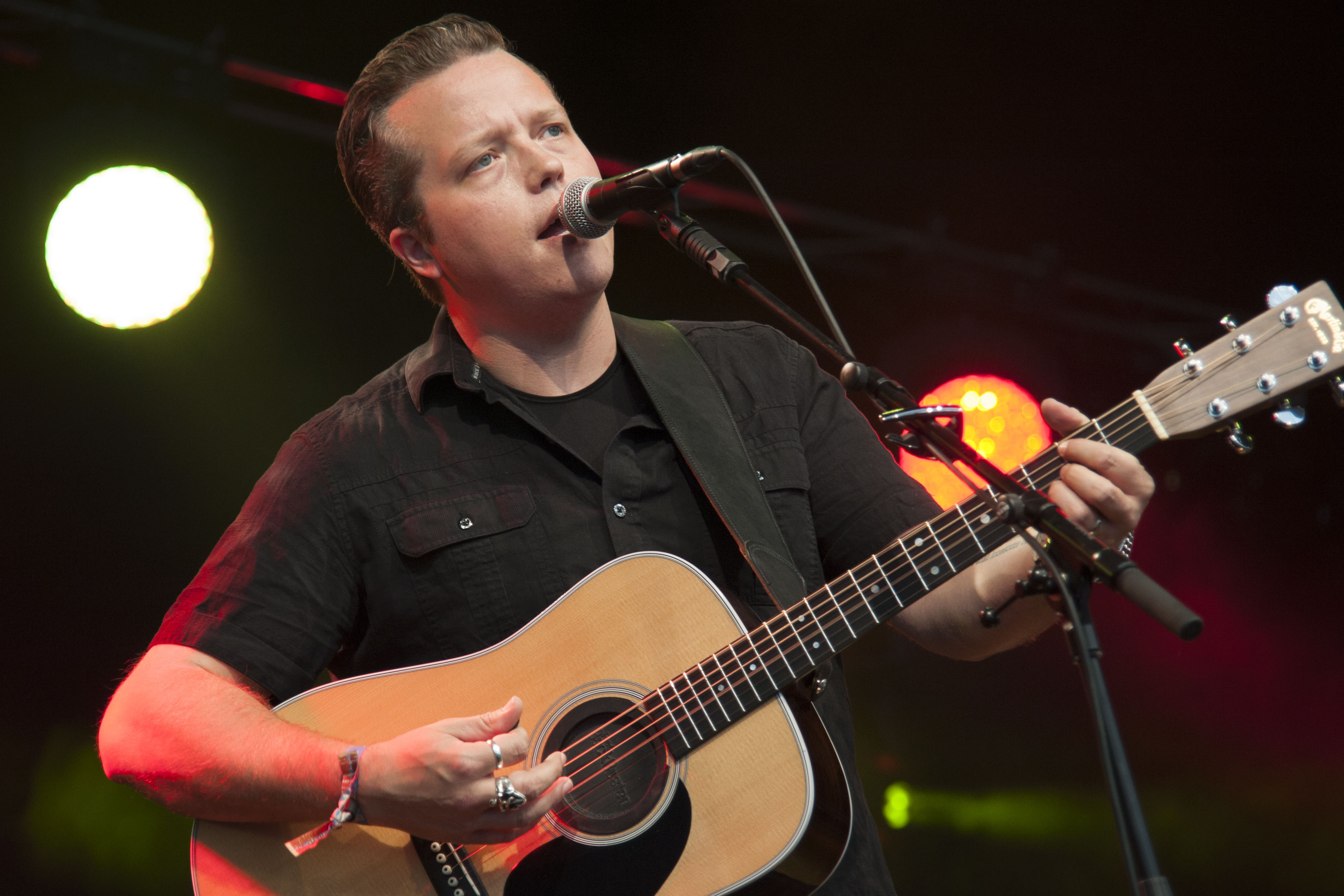 Jason Isbell performing at the Cambridge Folk Festival, August 2014