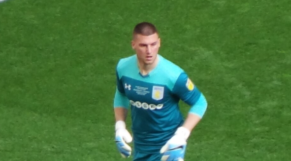 Johnstone playing for Aston Villa in 2018