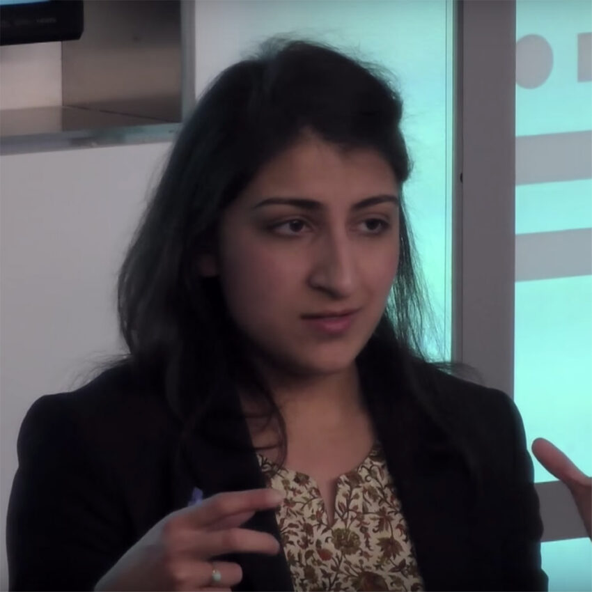 American jurist Lina Khan speaking on a panel about Amazon and antritrust law. More information about the event here.
