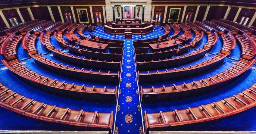 United States House of Representatives chamber at the United States Capitol in Washington, D.C.