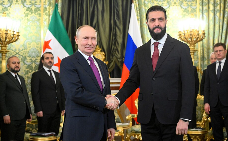 Vladimir Putin and Ahmed al-Sharaa (2026-01-28)