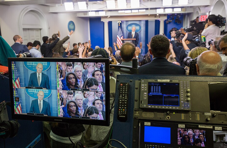 White House Chief of Staff Gen. John Kelly attends a press briefing and takes questions from reporters, Thursday, October 12, 2017