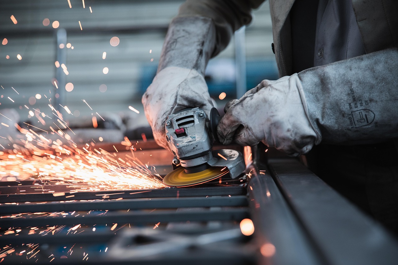 worker, grinder, factory, workplace, workshop
