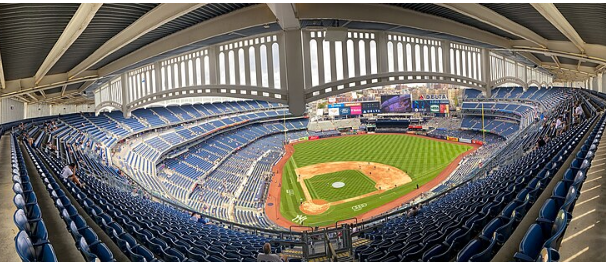 A Panorama from the upper deck of Yankee Stadium.