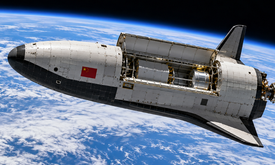 China's Secret Spaceplane in Orbit Above Earth