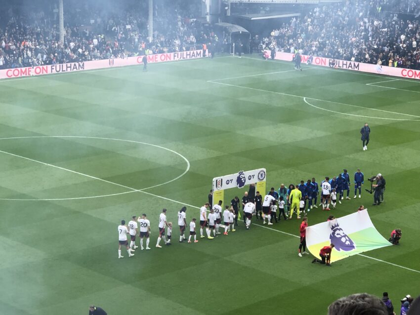 The pre match between Fulham and Chelsea.