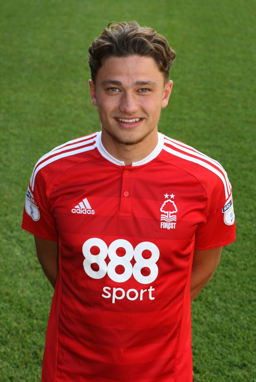 Matty Cash in Nottingham Forest kit, 2016