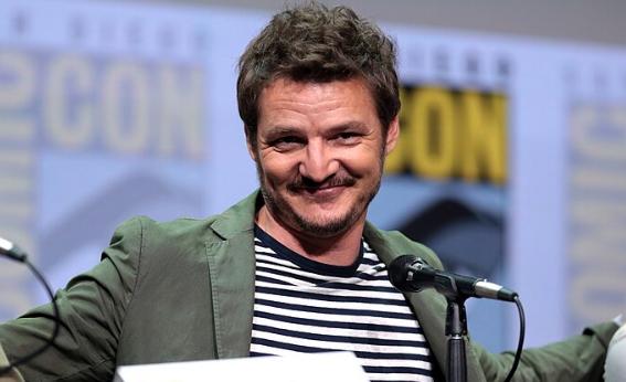 Pedro Pascal speaking at the 2017 San Diego Comic Con International, for "Kingsman: The Golden Circle", at the San Diego Convention Center in San Diego, California.