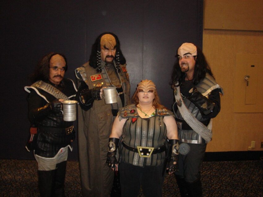 Fans dressed as Klingons in a Star Trek Convention.Star Trek Convention 106