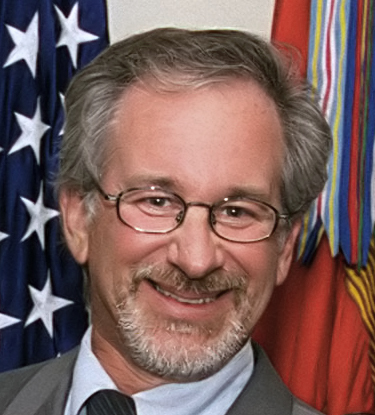 Centrage sur le visage de Steven Spielberg