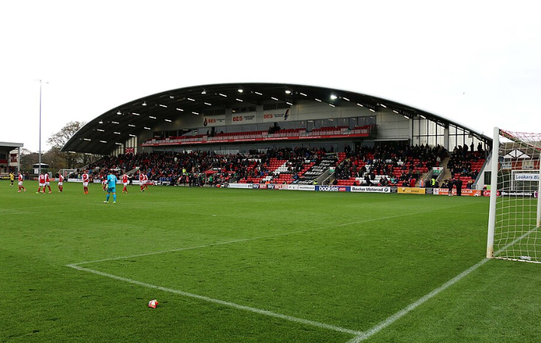 The BES Parkside Stand in Highbury Stadium
